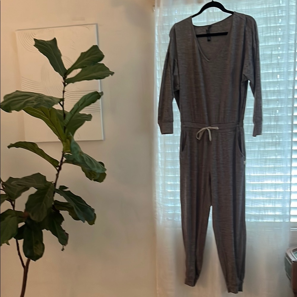 Gray Long Sleeve Jumpsuit